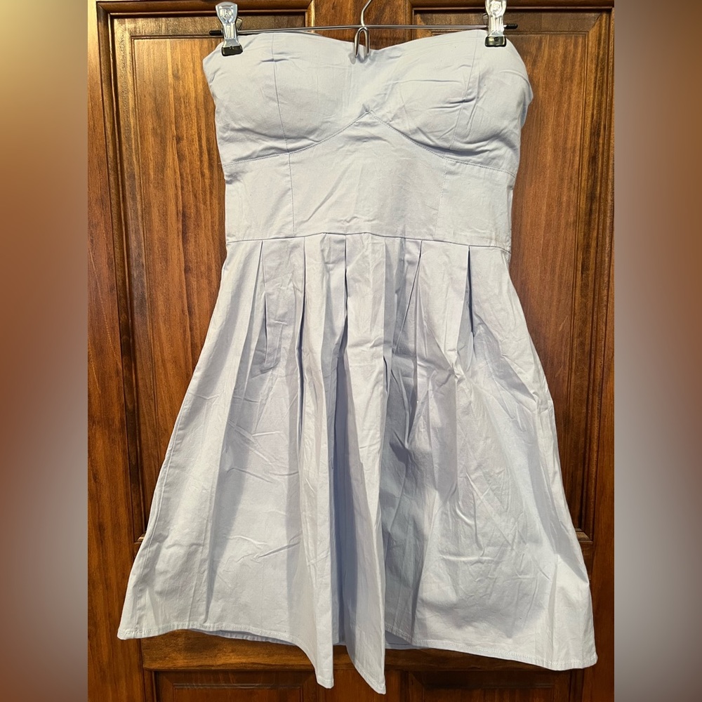 Strapless Blue Dress